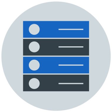 veritabanı. Web simgesi basit illüstrasyon