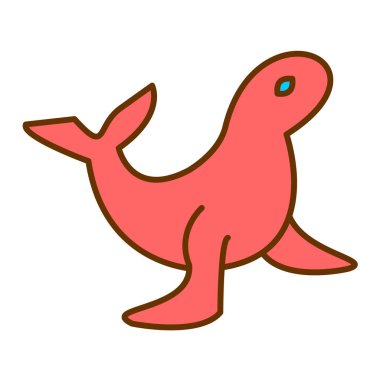 şirin fok vektör simgesi