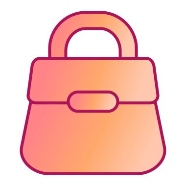 El çantası. Web simgesi basit illüstrasyon