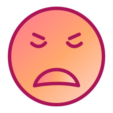 Ağlayan yüz simgesi, vektör illüstrasyonu