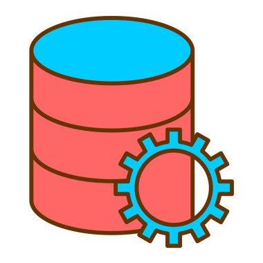veritabanı. Web simgesi basit illüstrasyon