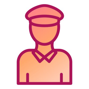 Adamım. Web simgesi basit illüstrasyon