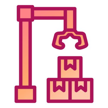 Vinç. Web simgesi basit illüstrasyon