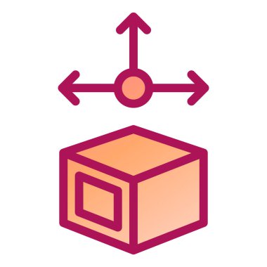 Kutu. Web simgesi basit illüstrasyon