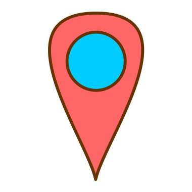 konum pin simgesi vektör illüstrasyonu