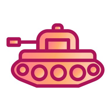 tank. Web simgesi basit illüstrasyon