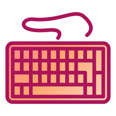 Klavye. Web simgesi basit illüstrasyon