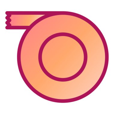 Teyp simgesi, vektör illüstrasyonu basit tasarım