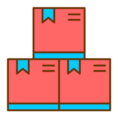 Kutular. Web simgesi basit tasarım