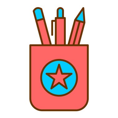 okul malzeme vektör illüstrasyonu