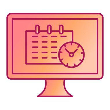 Takvim simgesi vektör illüstrasyonu