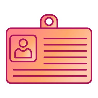 ID kart simgesi vektör illüstrasyonu