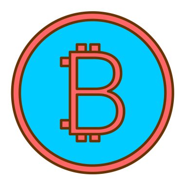Bitcoin simgesi vektör illüstrasyonu
