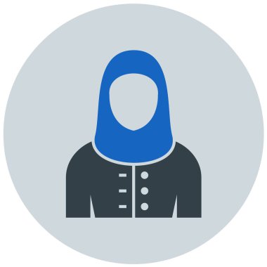 Başörtüsü. Web simgesi basit illüstrasyon