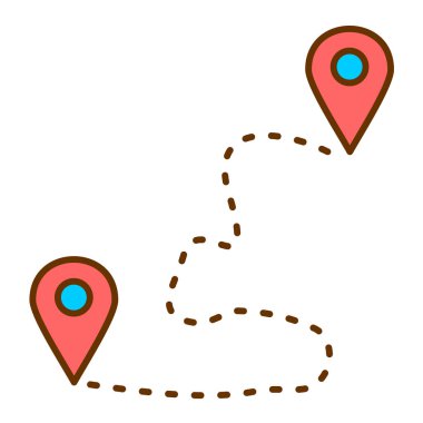 Harita işaretleyici simgesi. Web için konum pin vektör simgelerinin basit illüstrasyonu