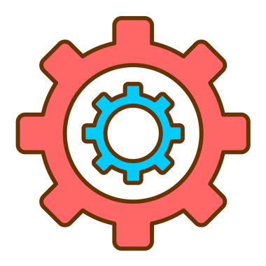 Dişliler. Web simgesi basit tasarım