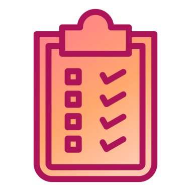 Kontrol listesi. Web simgesi basit illüstrasyon