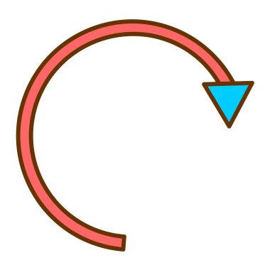 Ok. Web simgesi basit illüstrasyon