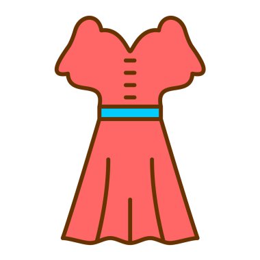 Elbise. Web simgesi basit illüstrasyon