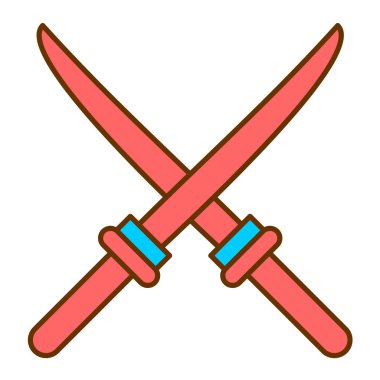 Kılıç. Web simgesi basit illüstrasyon