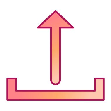 Okun simge vektörünü yükle. İnce çizgi işareti. izole edilmiş sınır sembolü çizimi