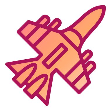 Roket. Web simgesi basit illüstrasyon