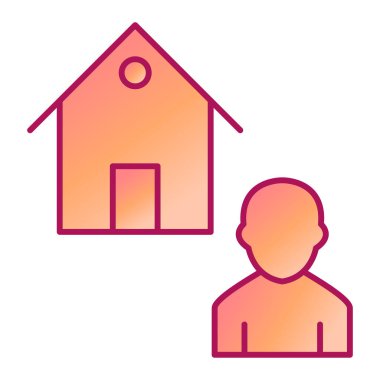 ev ve emlak vektörü illüstrasyonlu ev