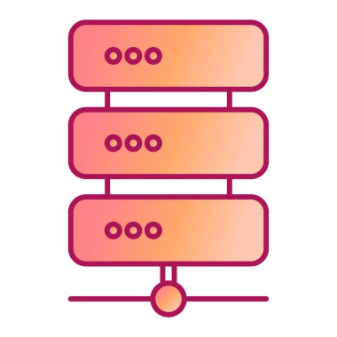 veritabanı. Web simgesi basit illüstrasyon