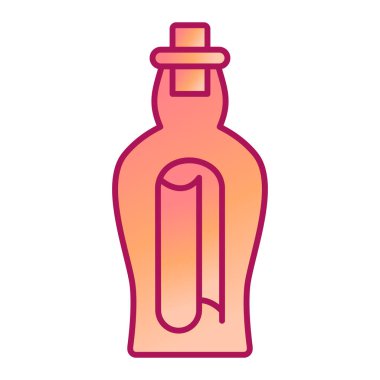 Şişe vektör simgesi. Grafik ve web tasarımı için izometrik illüstrasyon beyaz arkaplanda izole edildi.