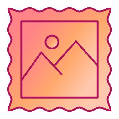 resim çizgisi simgesi, vektör illüstrasyonu