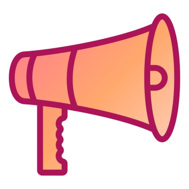 Megafon. Web simgesi basit illüstrasyon