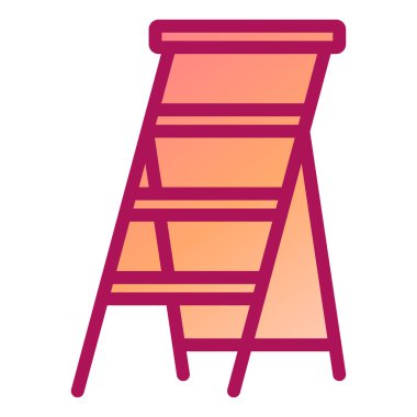 Merdiven. Web simgesi basit illüstrasyon