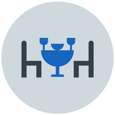 Masa. Web simgesi basit illüstrasyon