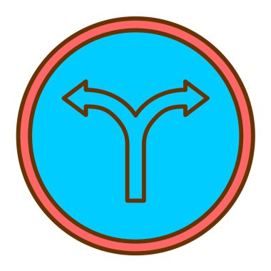 Moda tarzı izole edilmiş arkaplanda yol işareti simgesi