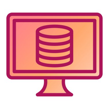 veritabanı vektör renk simgesi