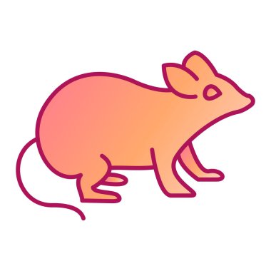 şirin fare çizgi film simgesi, vektör illüstrasyonu