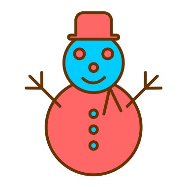 Kardan adam. Web simgesi basit illüstrasyon