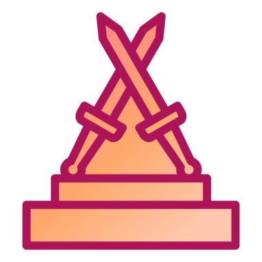 kılıçlar modern simge vektör illüstrasyonu