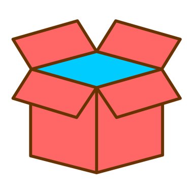 kutu simgesi, vektör illüstrasyonu basit tasarım