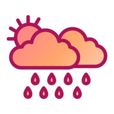 hava tahmini ikon vektör illüstrasyon tasarımı