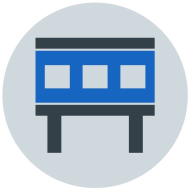 Otobüs. Web simgesi basit illüstrasyon