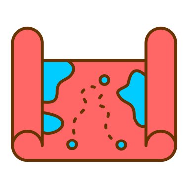 Bir havlu simgesinin vektör illüstrasyonu