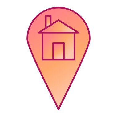 ev konumu ikon vektör illüstrasyonu