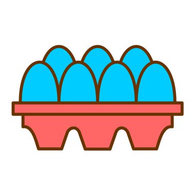 Yumurta ikonu vektörü. İnce çizgi işareti. izole edilmiş sınır sembolü çizimi