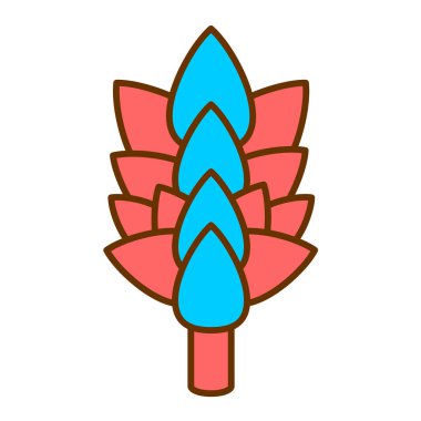 Nilüfer çiçeği simgesinin vektör çizimi