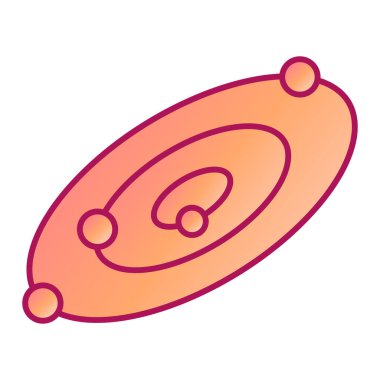 Güneş Sistemi simgesi vektör illüstrasyonu