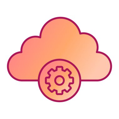 Bulut hesaplama teknolojisi vektör çizimi