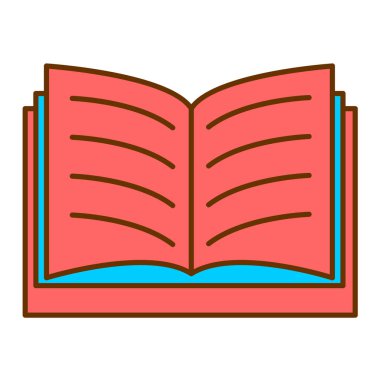 Kitap ikonu. Eğitim edebiyatı okuma ve bilgi teması. Yalnız tasarım. vektör illüstrasyonu