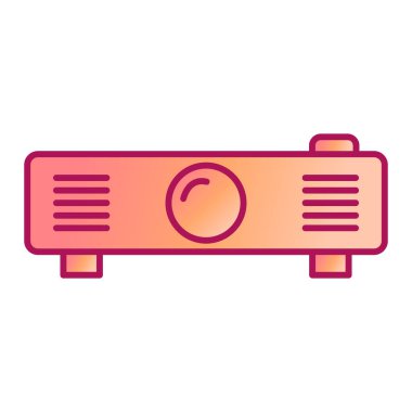 Projektör. Web simgesi basit illüstrasyon