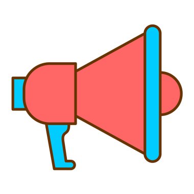 Megafon ikonu vektör illüstrasyonu